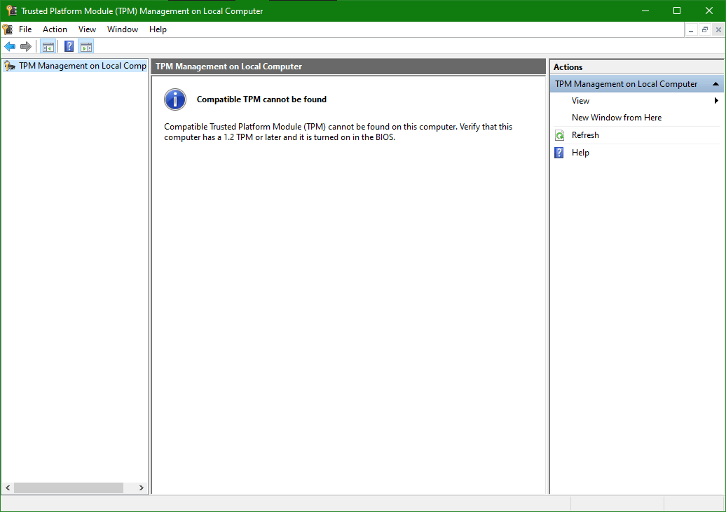 Alert! TPM Device Is Not Detected. - Microsoft Community