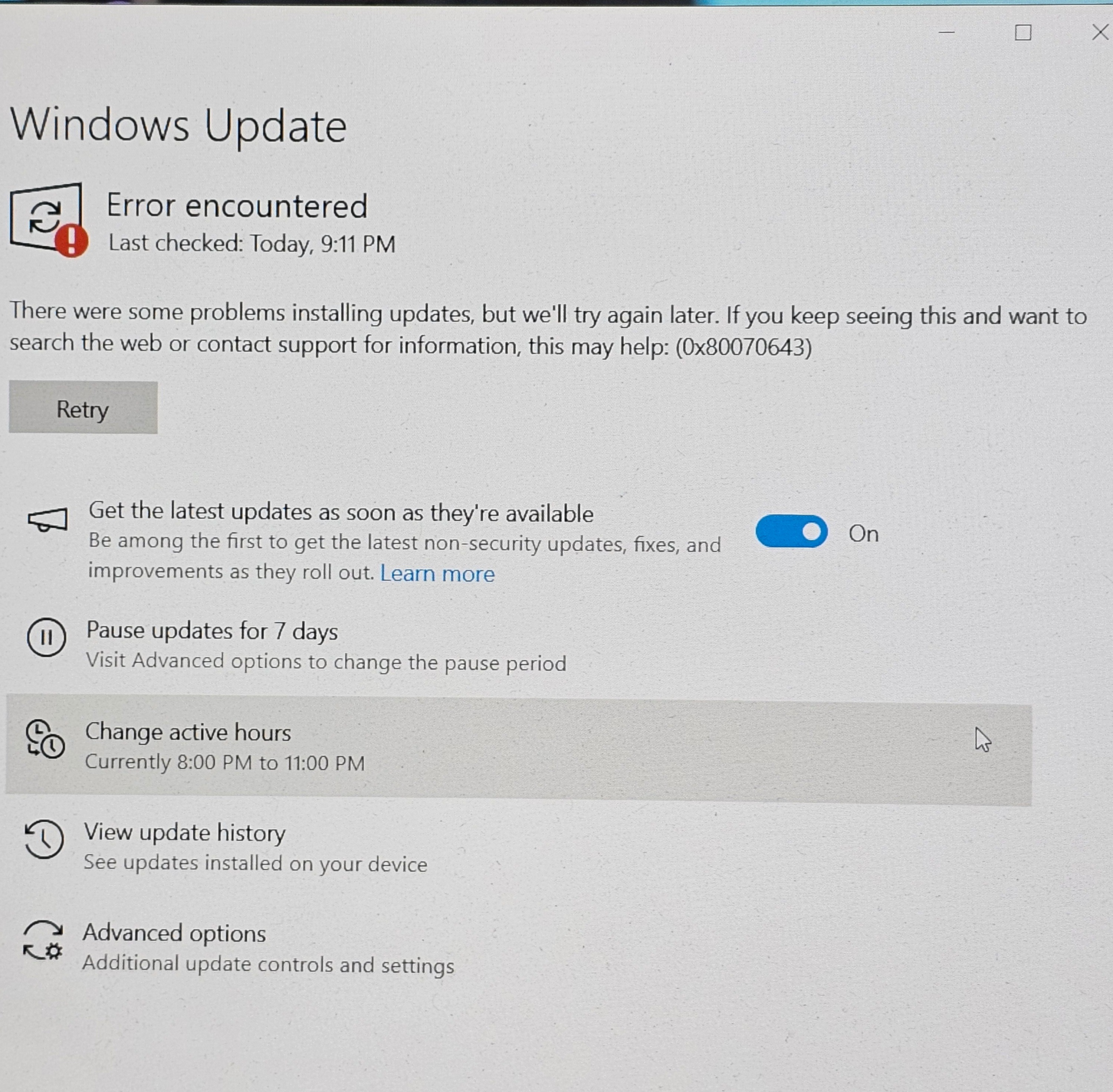 Windows update error,possibly BITS?! - Microsoft Community