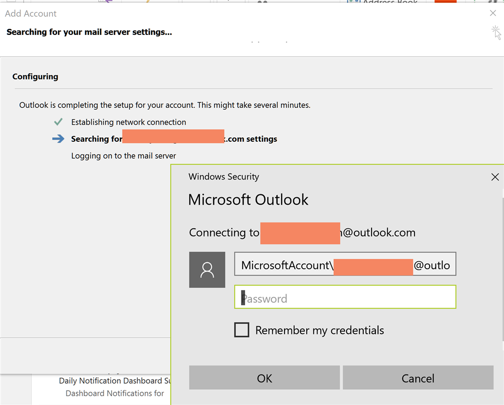 Sign in to Outlook 2016 windows 10 Keeps asking the password on and on ...