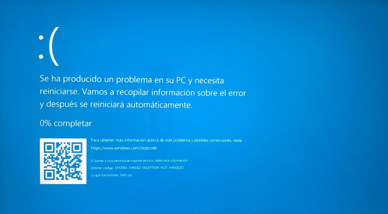 Windows 10 Pantalla Azul System Thread Exception Not Handle Microsoft Community 8078