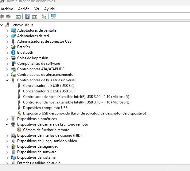 Windows 7 no 2025 reconoce camara web integrada