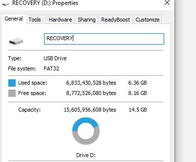 Windows 10 recovery drive восстановление скрытых разделов