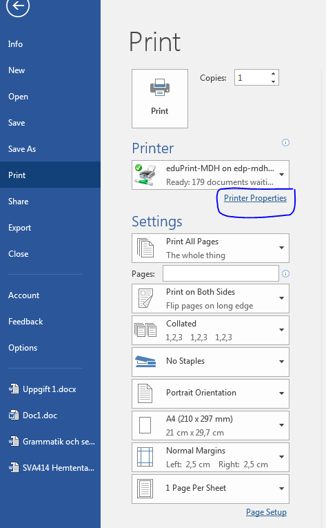 How to create and print a greetings card as a booklet in Word 2016 ...