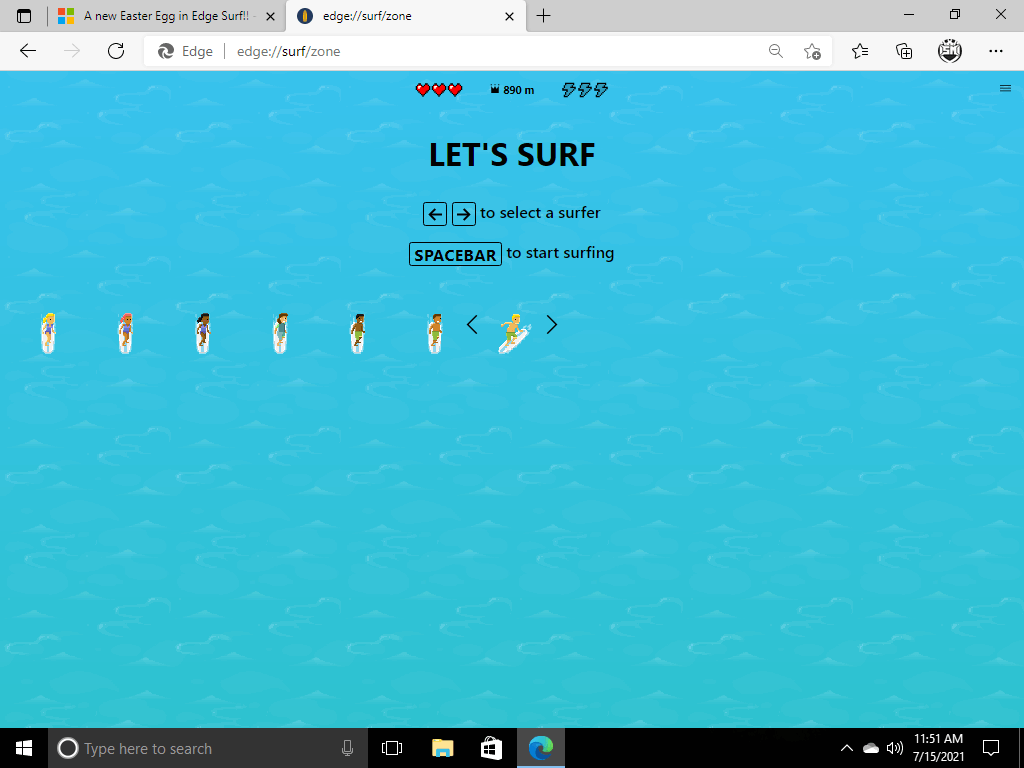 GitHub - yell0wsuit/ms-edge-letssurf: Latest version of Microsoft Edge's  Let's Surf as of v98, plus with a new theme, Let's Ski