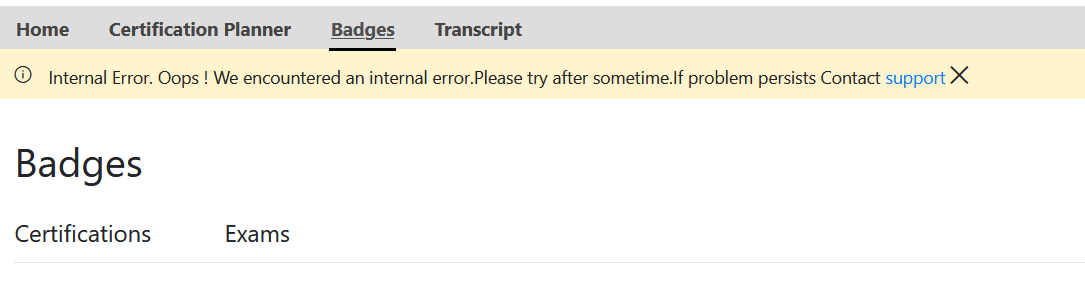 Badges Manquants Sur Mon Compte Microsoft Training Certification And Program Support