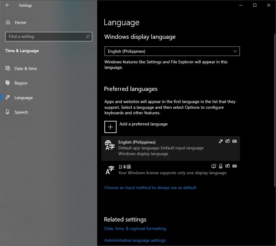 How do I download a language pack? There's no option to install a ...