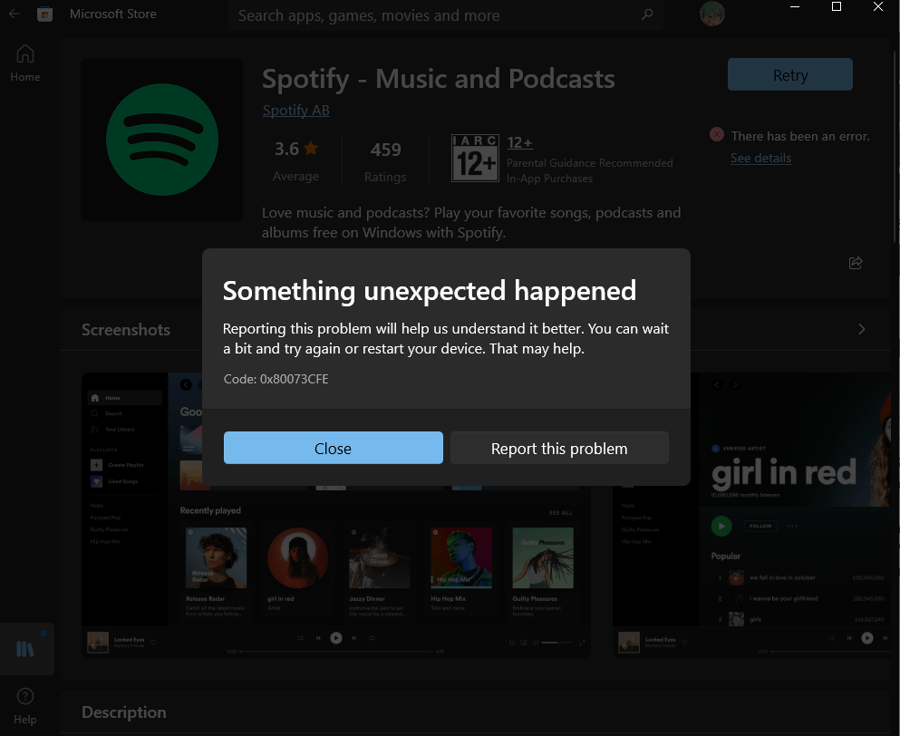 How can I uninstall Spotify from my system even when it's already