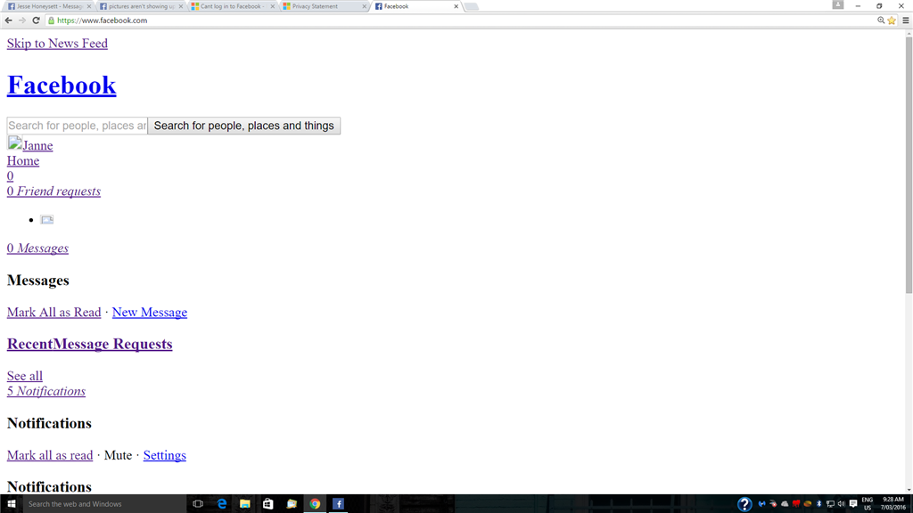 Page not loading properly. - Google Chrome Community