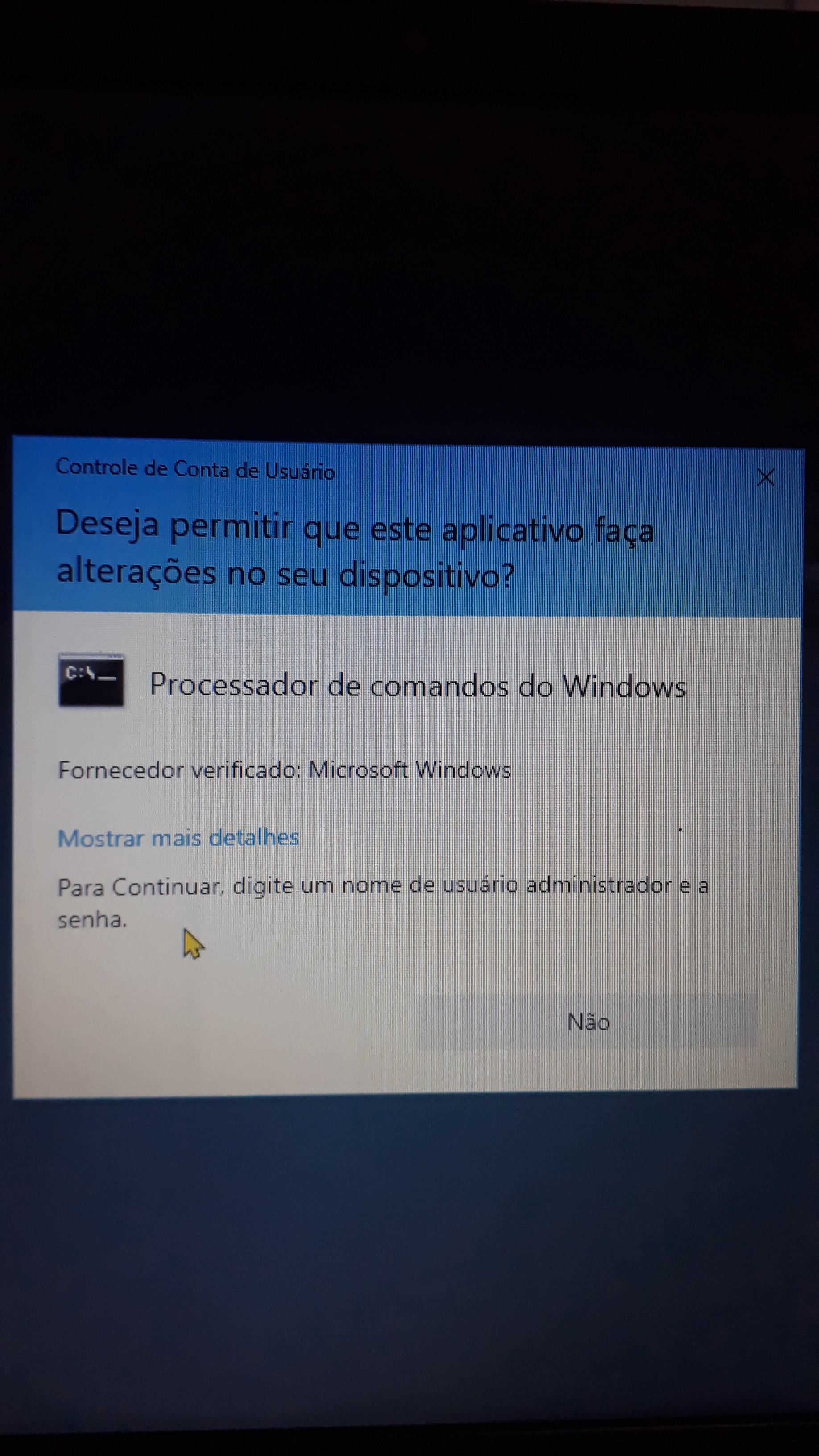 Não consigo acessar CMD como Administrador - Microsoft Community