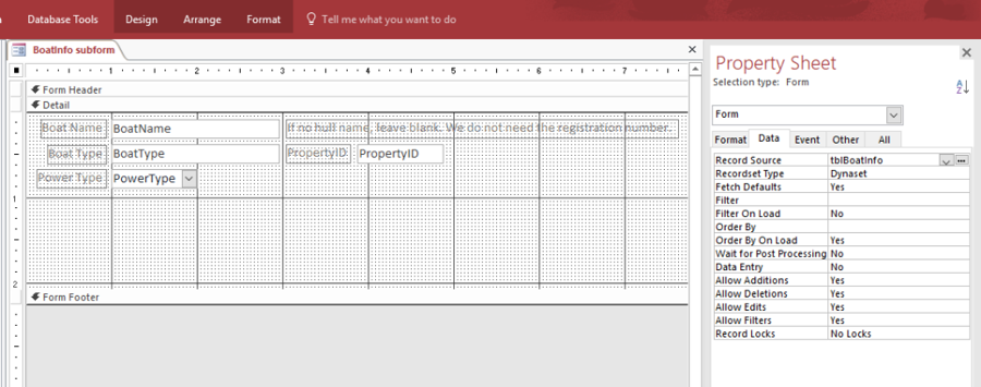 Access 2016 - Subform Not Allowing Data Entry - Microsoft Community