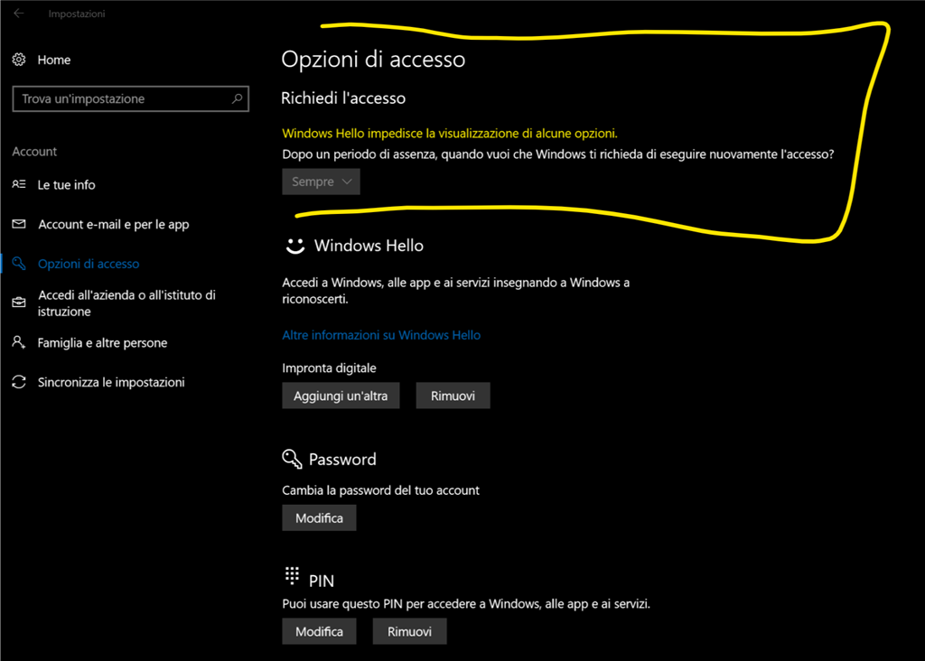 Opzioni di accesso - Microsoft Community