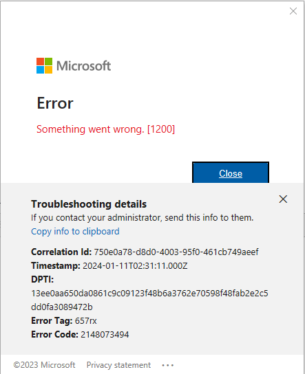 microsoft 365 something went wrong 657rx