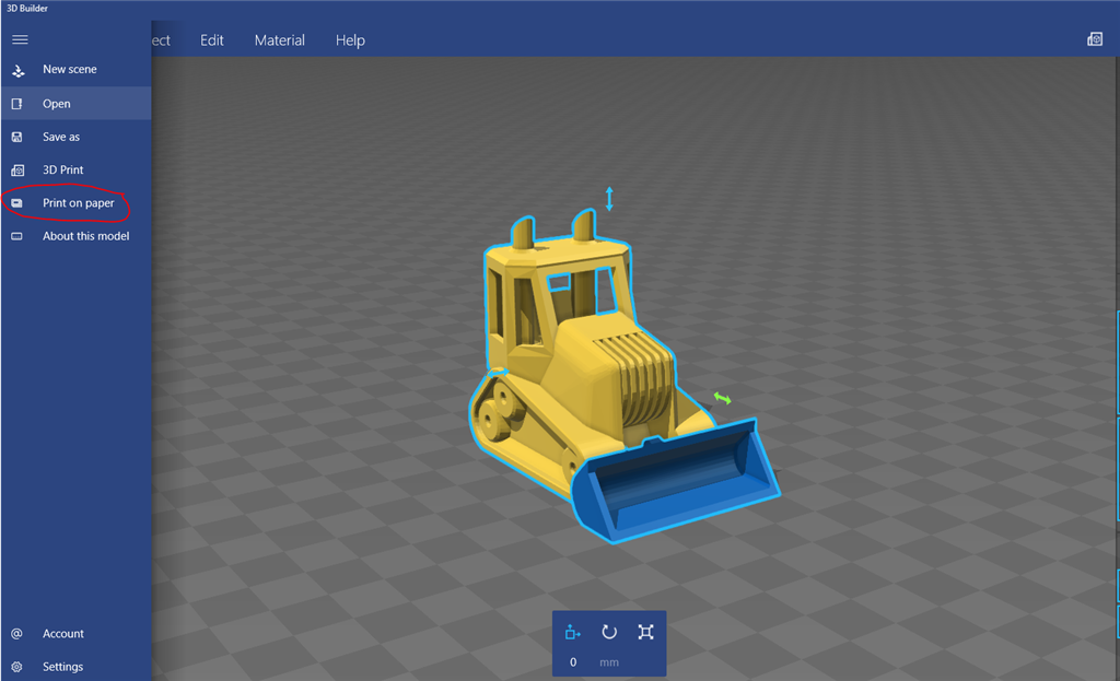 3D Builder - Ready to print prototype but want to print onto actual ...