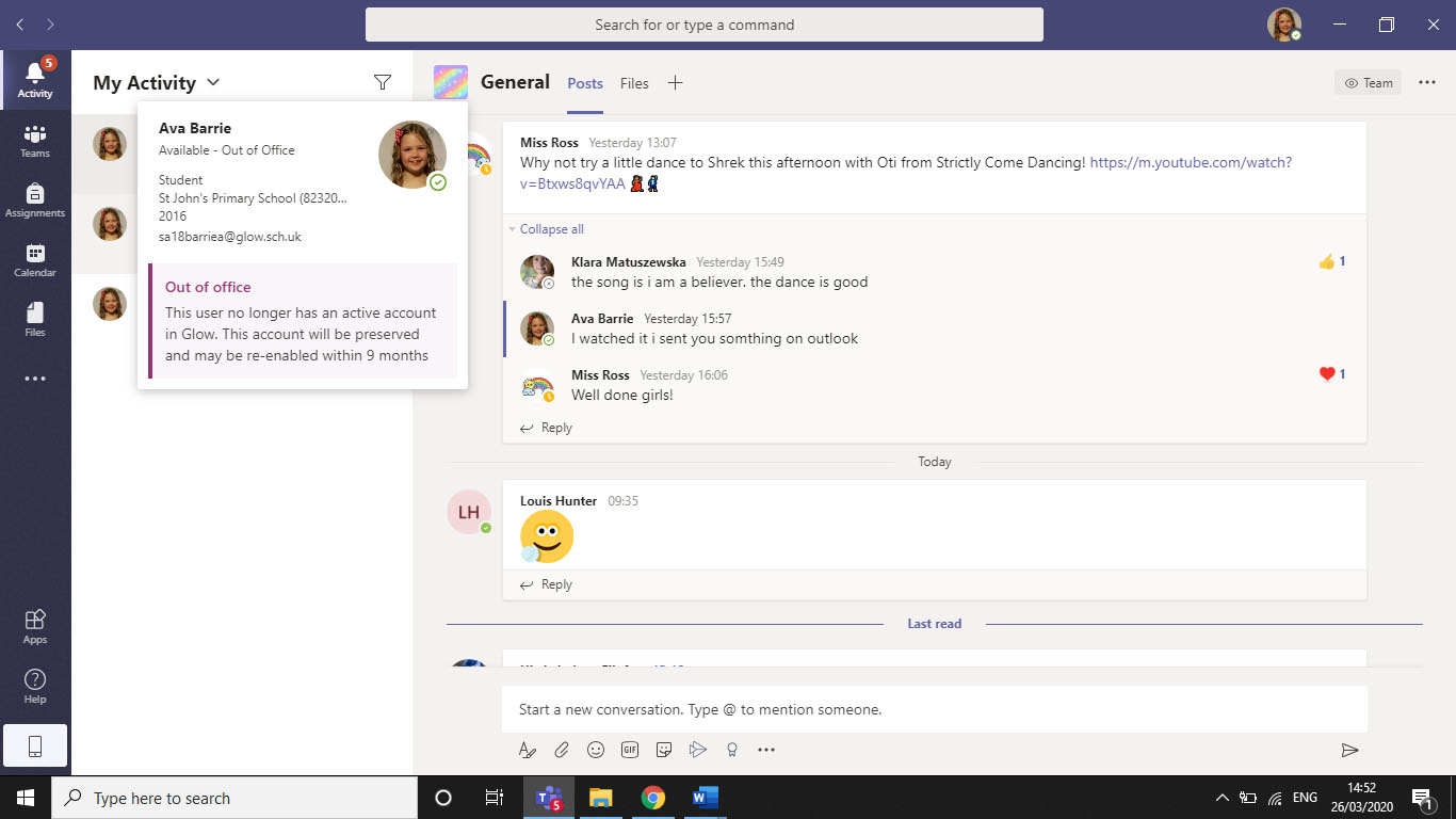 accidentally switched account to out of office on Microsoft Teams ...