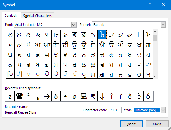 Unicode for symble is working in word with (Unicode +ALT+X) but not ...