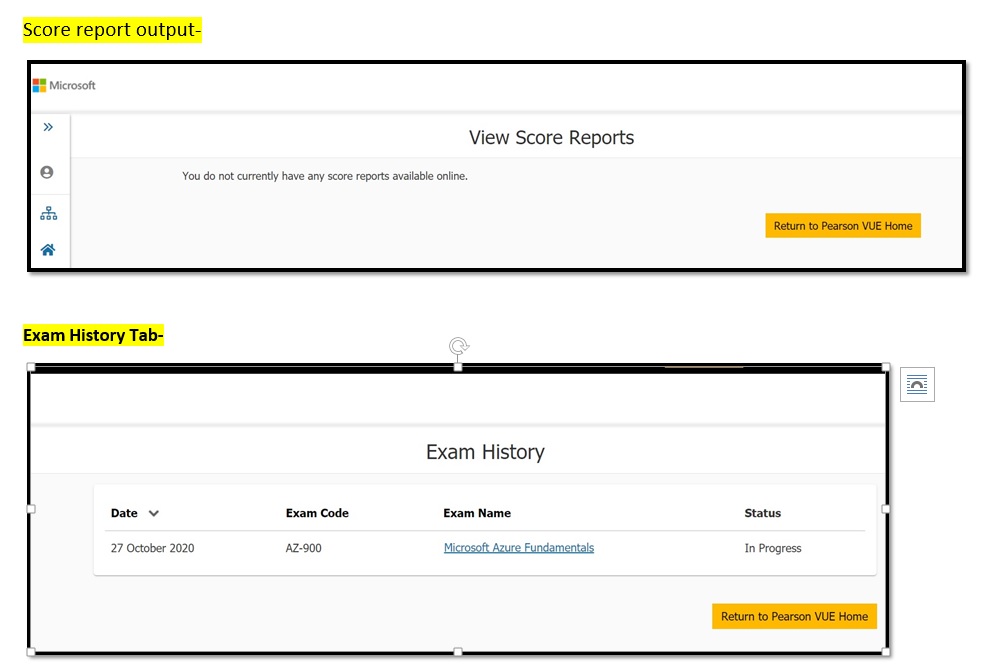 AZ-900 exam score report and certification not received Sns-Brigh10