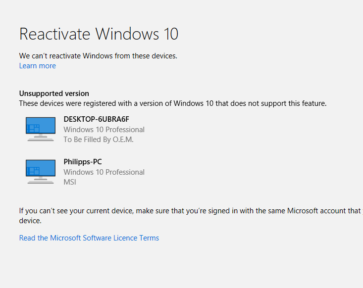 Windows 10 Pro Enormer Aktivierungsfehler
