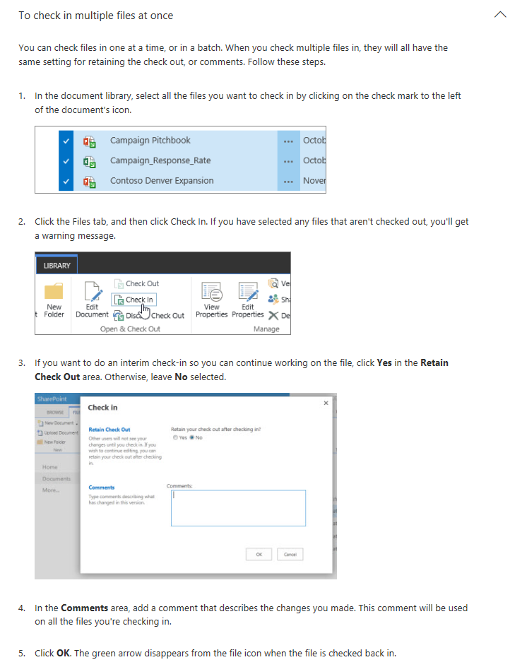 Check out or check in files in a document library - Microsoft Support