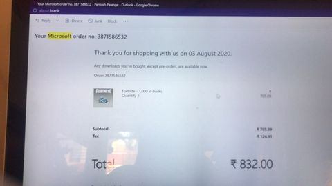 Buying v bucks 2024 from microsoft store