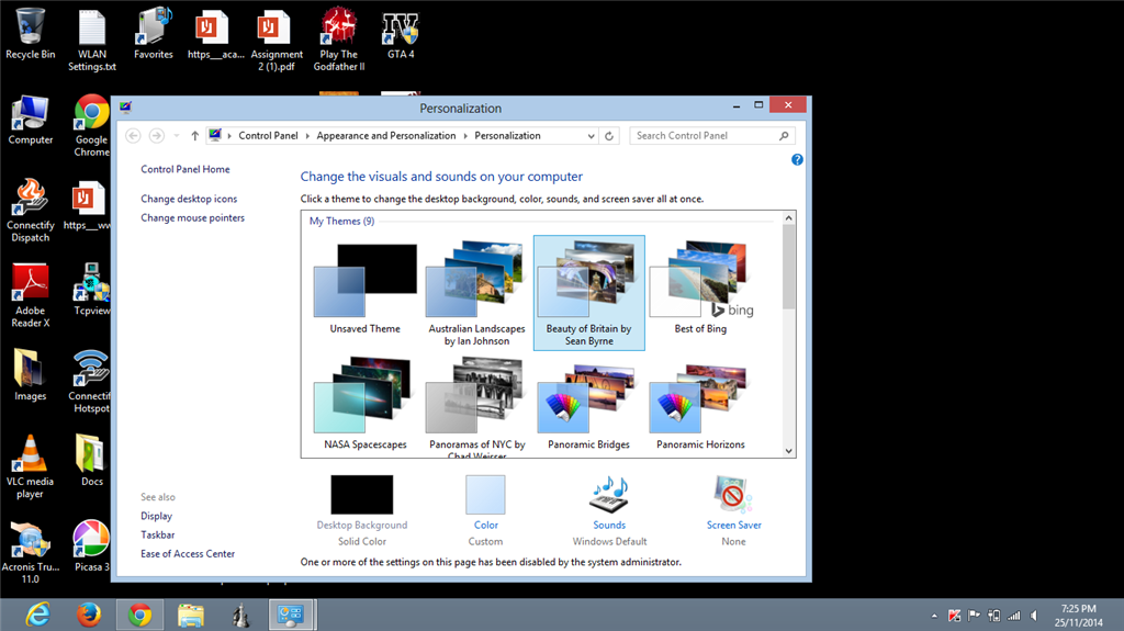 Desktop background suddenly changed to black in Windows 8 Microsoft