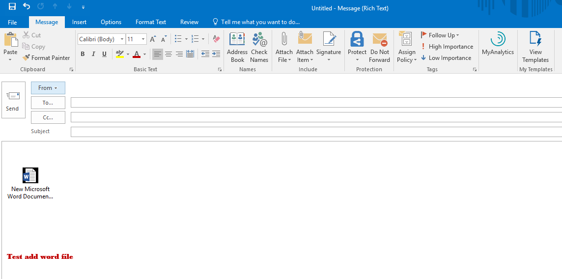 Outlook signature with document attached - Microsoft Community