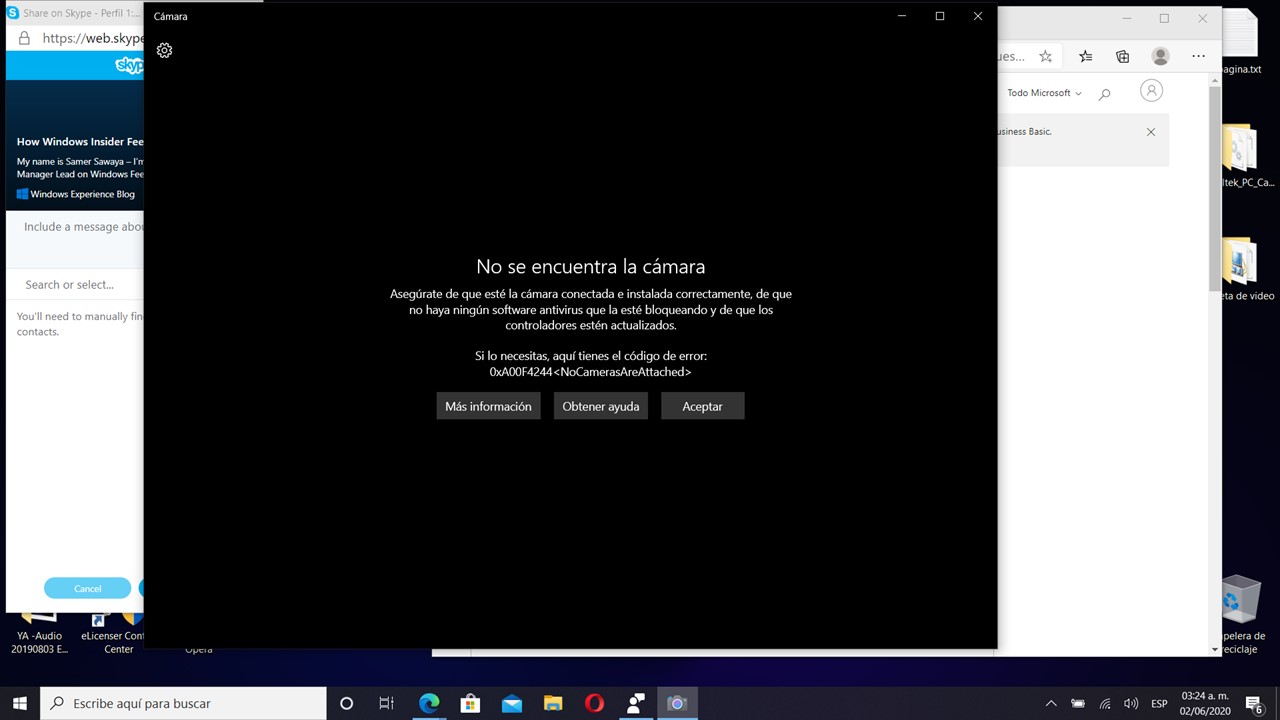 No se encuentra la c mara Windows 10 Microsoft Community