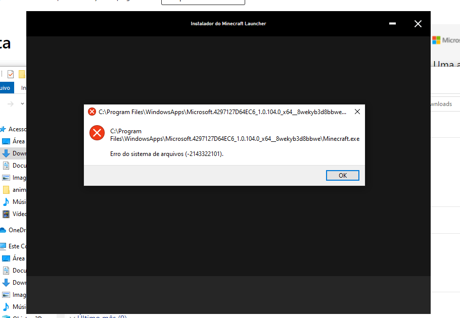 Problema com o instalador do Minecraft. - Microsoft Community