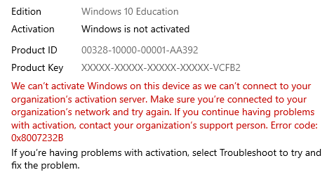 Sudden Windows Activation Issues : Ask The System Questions