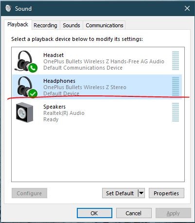 Wireless headphones not getting any sound but as I disable the