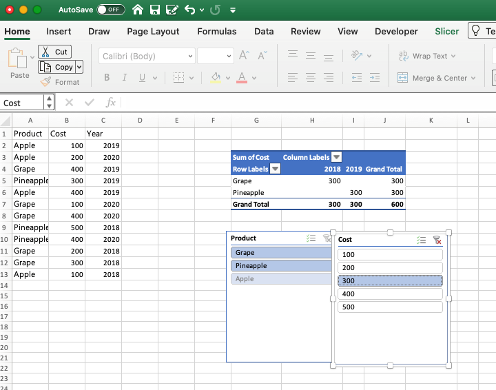 Slicers Not Working In Excel For Mac