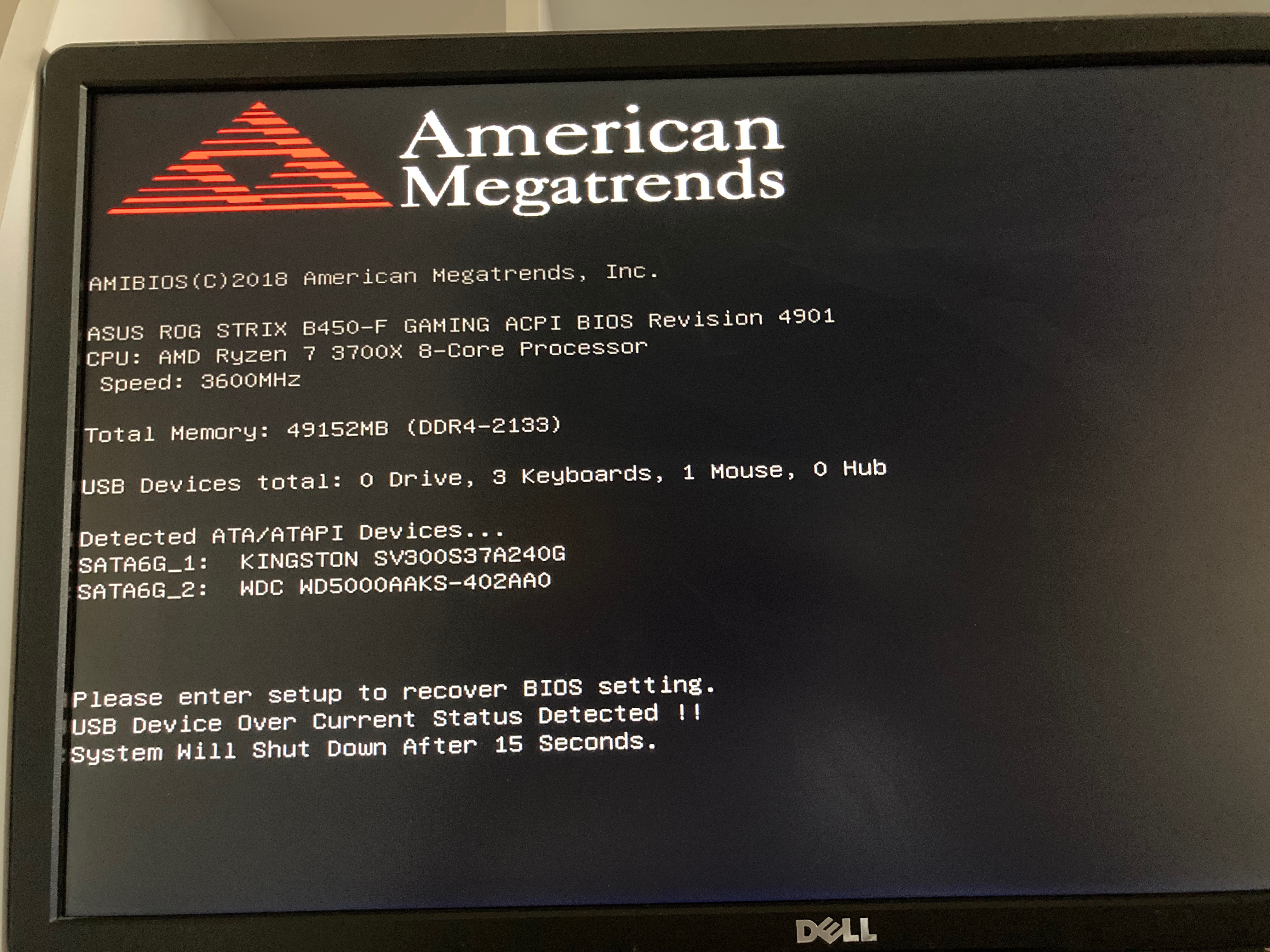 The American Megatrends message appears - Microsoft Community