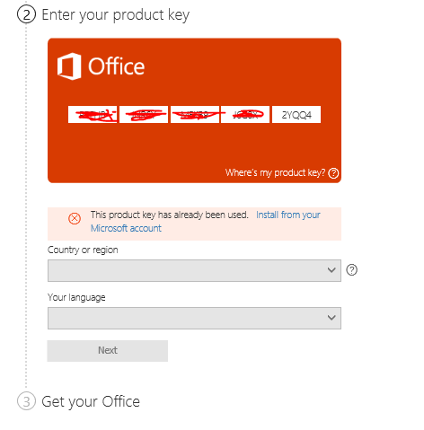 Finding the Office Account used to register a PKC code - Microsoft Community