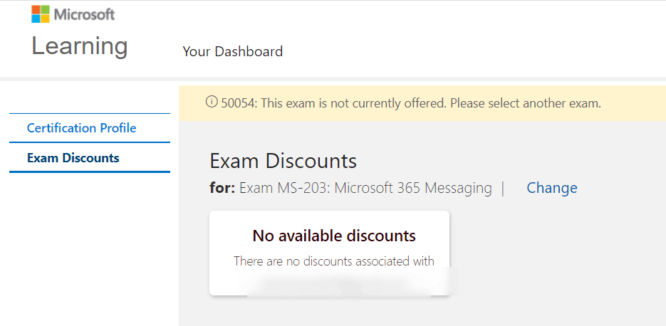 Not Able To Book Ms 3 Exam Microsoft Community