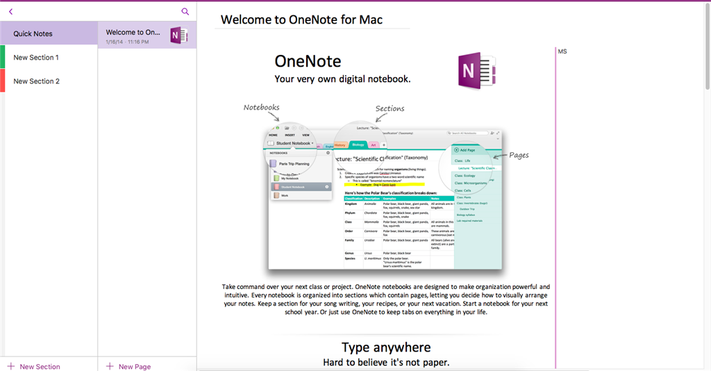 Changing Layout Of Onenote For Mac