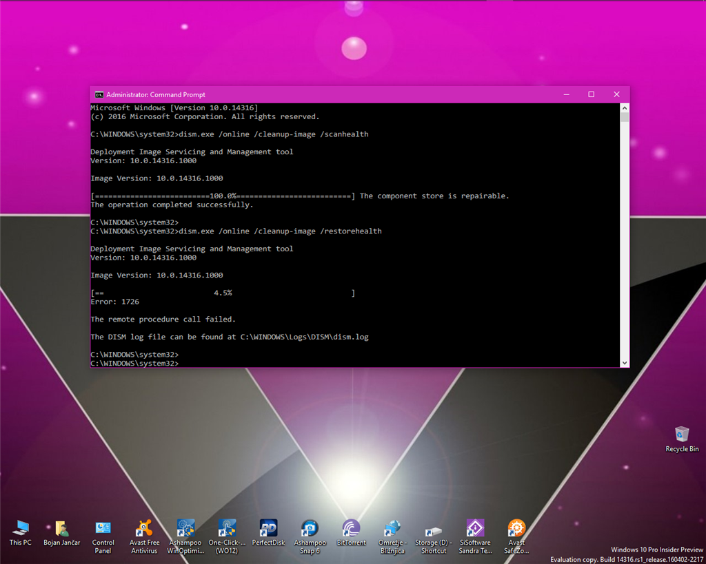 Windows 10 Pro Insider Preview Build Cmd Command Microsoft Community