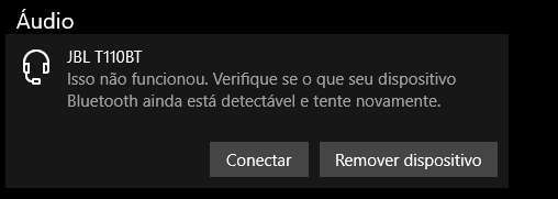 Dispositivo Bluetooth Emparelha Com O Notebook Mas Não Conecta