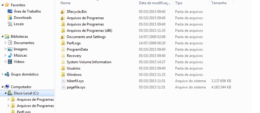 Nova Instalação Do Windows 7 Criou Uma Série De Pastas De Sistemas A Microsoft Community 5053