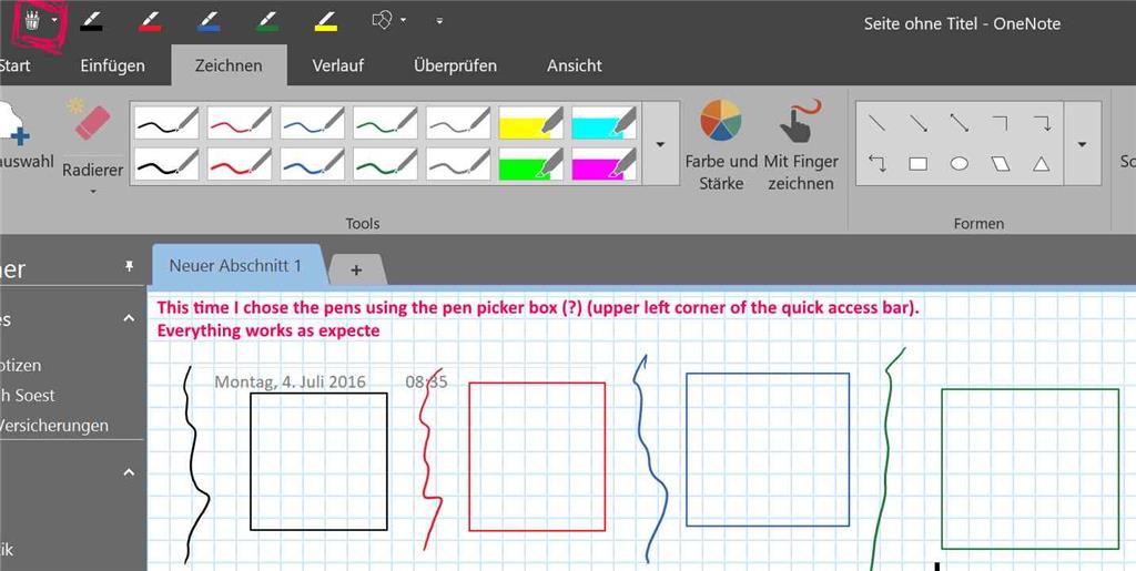 s pen onenote