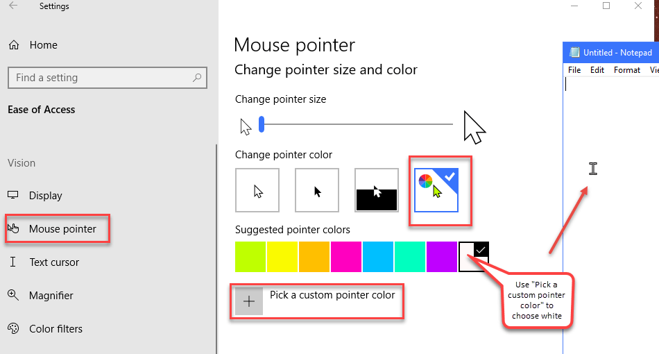 Changing the cursor - Microsoft Community