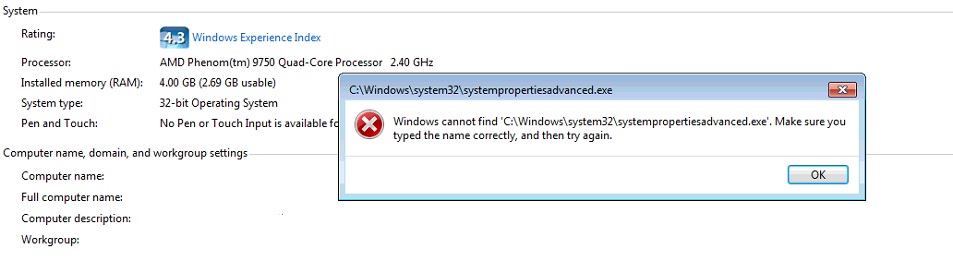 Windows cannot find 'C:\Windows\system32\cmd.exe' - Microsoft Community