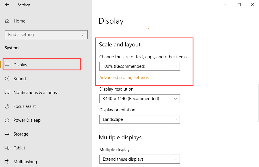 display folder size