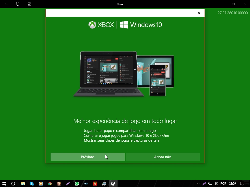 Aplicativo Xbox para PC com Windows
