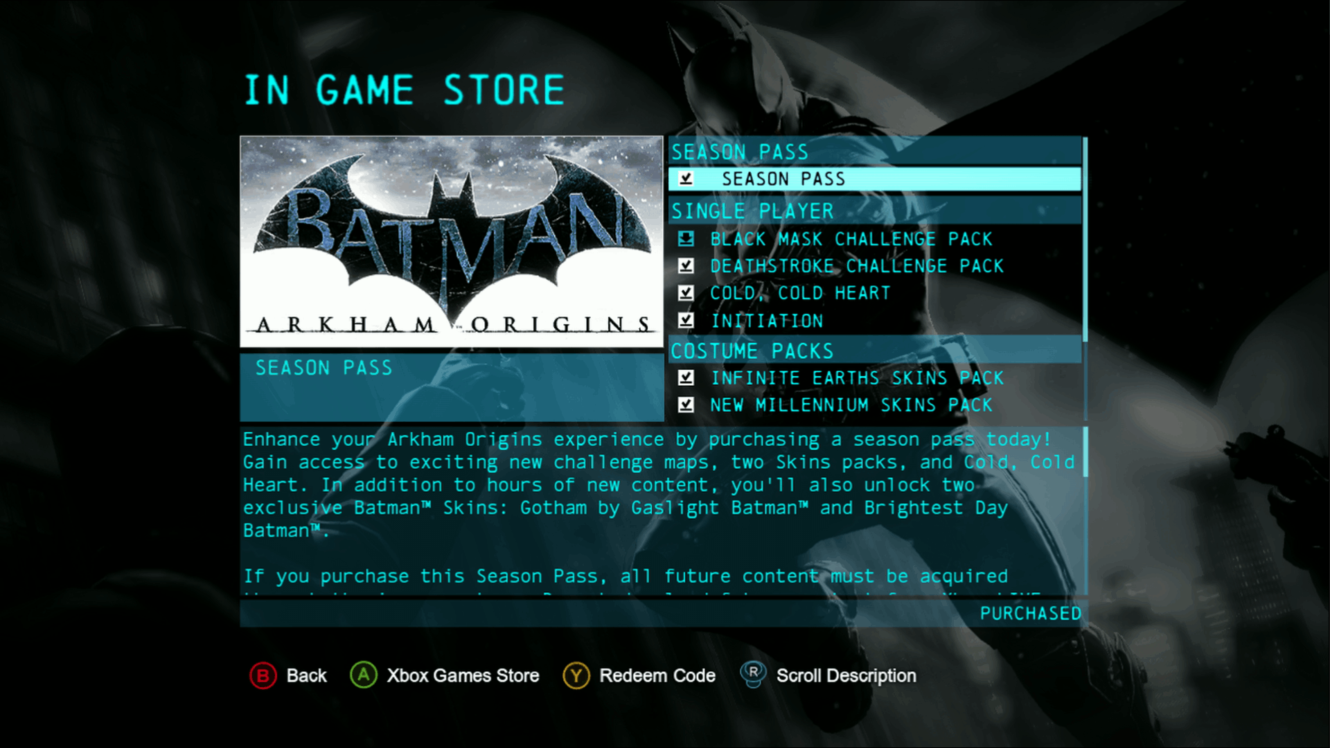 Batman: Arkham Origins é agora retrocompatível com a Xbox One