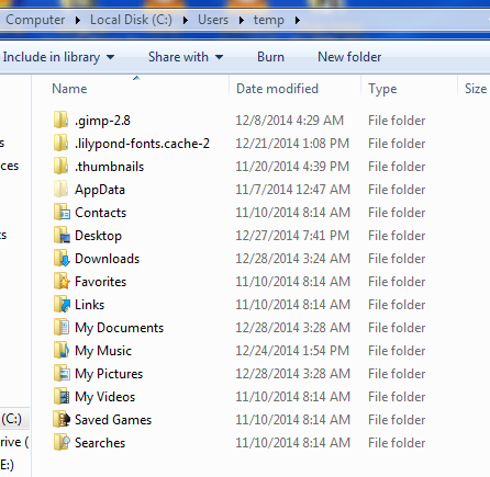 Ny mening affald Konsekvenser My Windows 7 computer has the desktop in the Temp folder! Is This bad -  Microsoft Community
