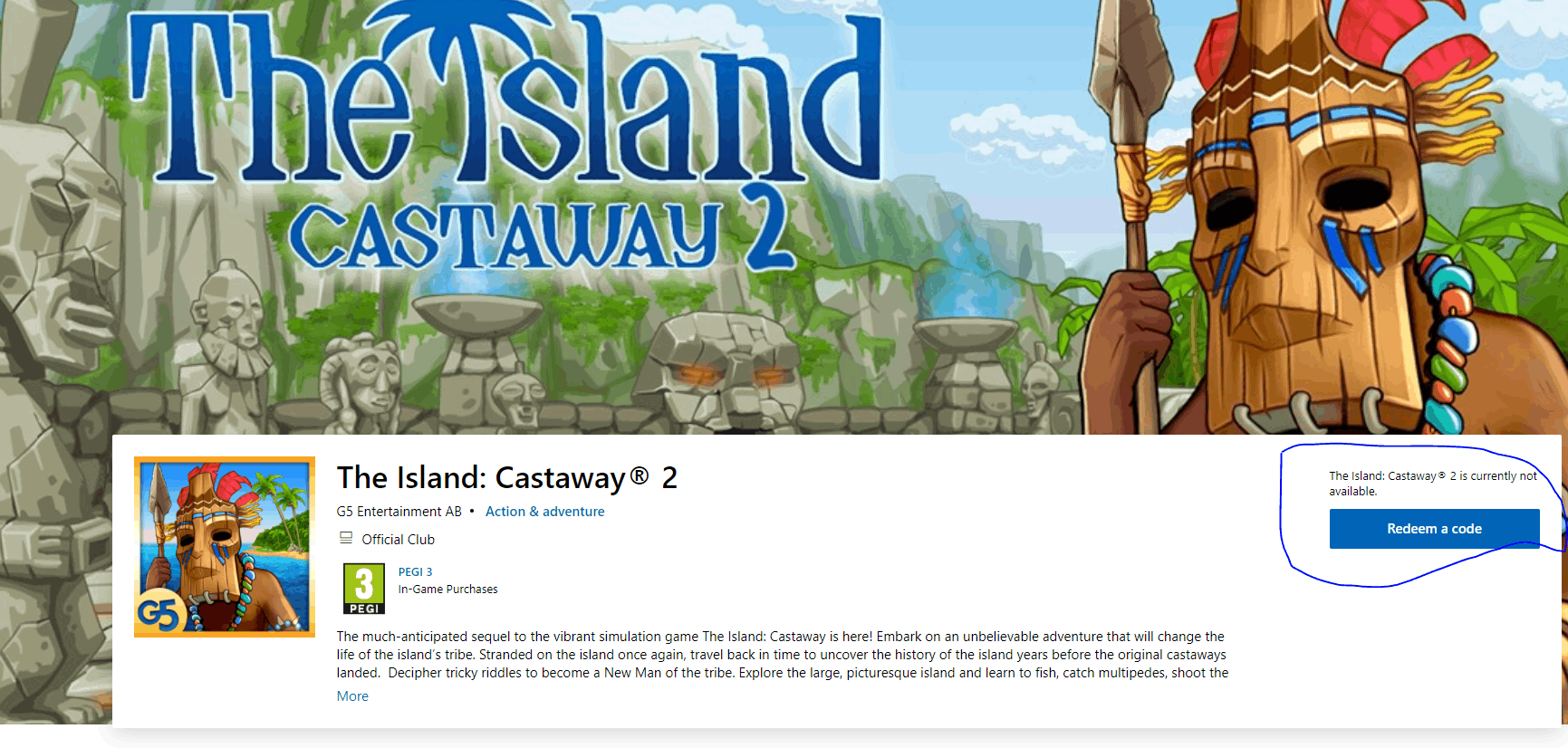 The Island Castaway 2 not appearing - Microsoft Community