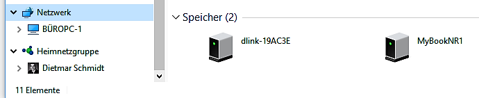 Netzlaufwerke im LAN nicht sichtbar, sie waren immer bei "Netzwerk" gelistet
