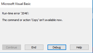 The Command Or Action 'Copy' Isn't Available Now. - Microsoft Community