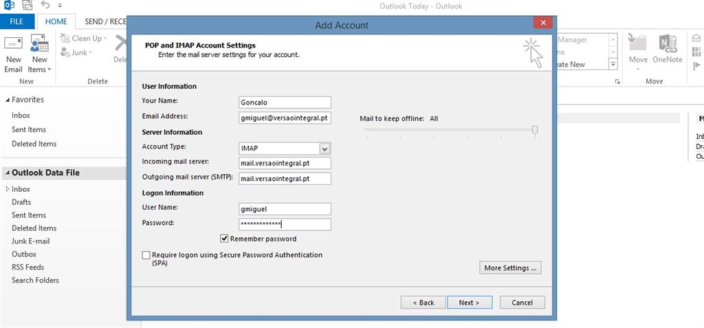 Отключить ssl в outlook