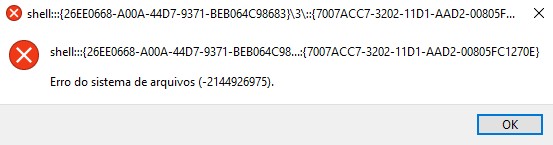 Erro Do Sistema De Arquivos (-2147219195) Ao Solicitar 