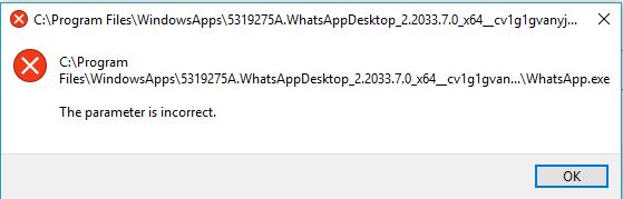 Not whatsapp opening desktop